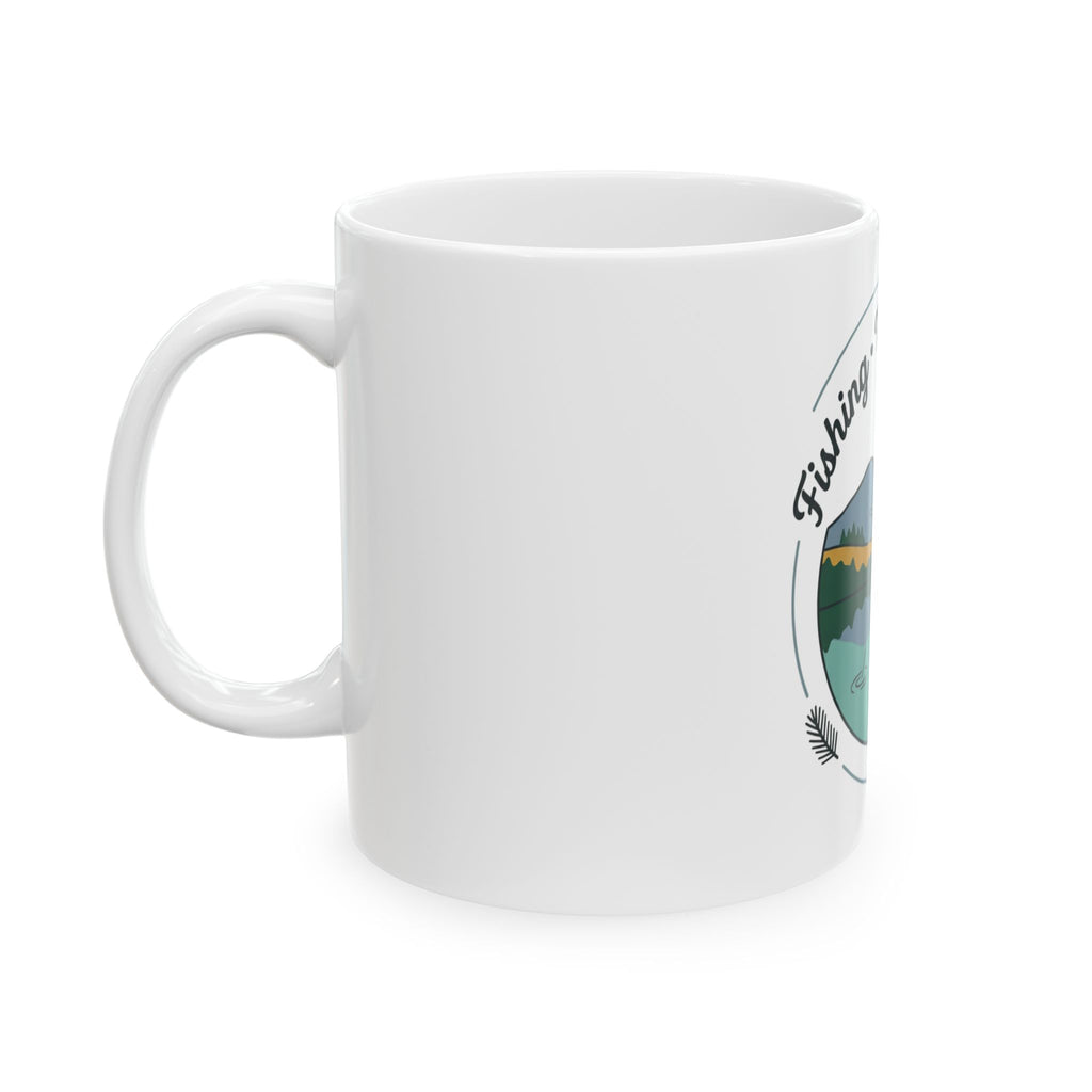 Fishing Nature Relax Ceramic Mug — Outdoor Lake Fishing Coffee Cup (11oz, 15oz)