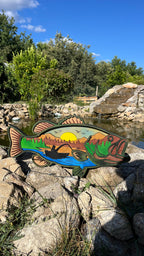 Quadro Decorativo Achigã (Black Bass) em Madeira 3D – 55,5 cm