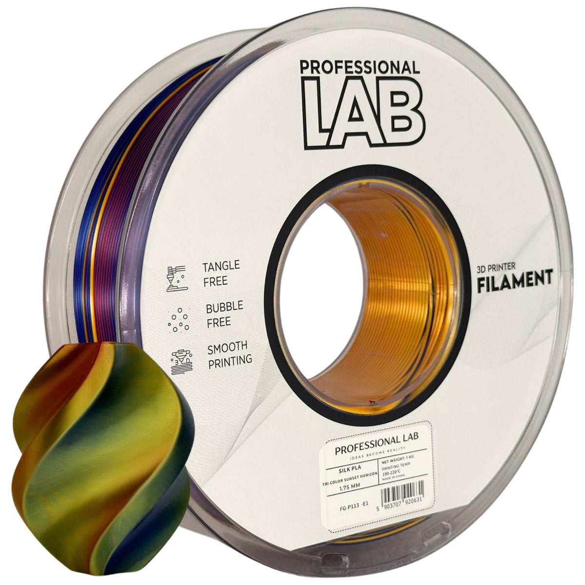 Silk PLA Tri Color Sunset Horizon | Prof. Lab