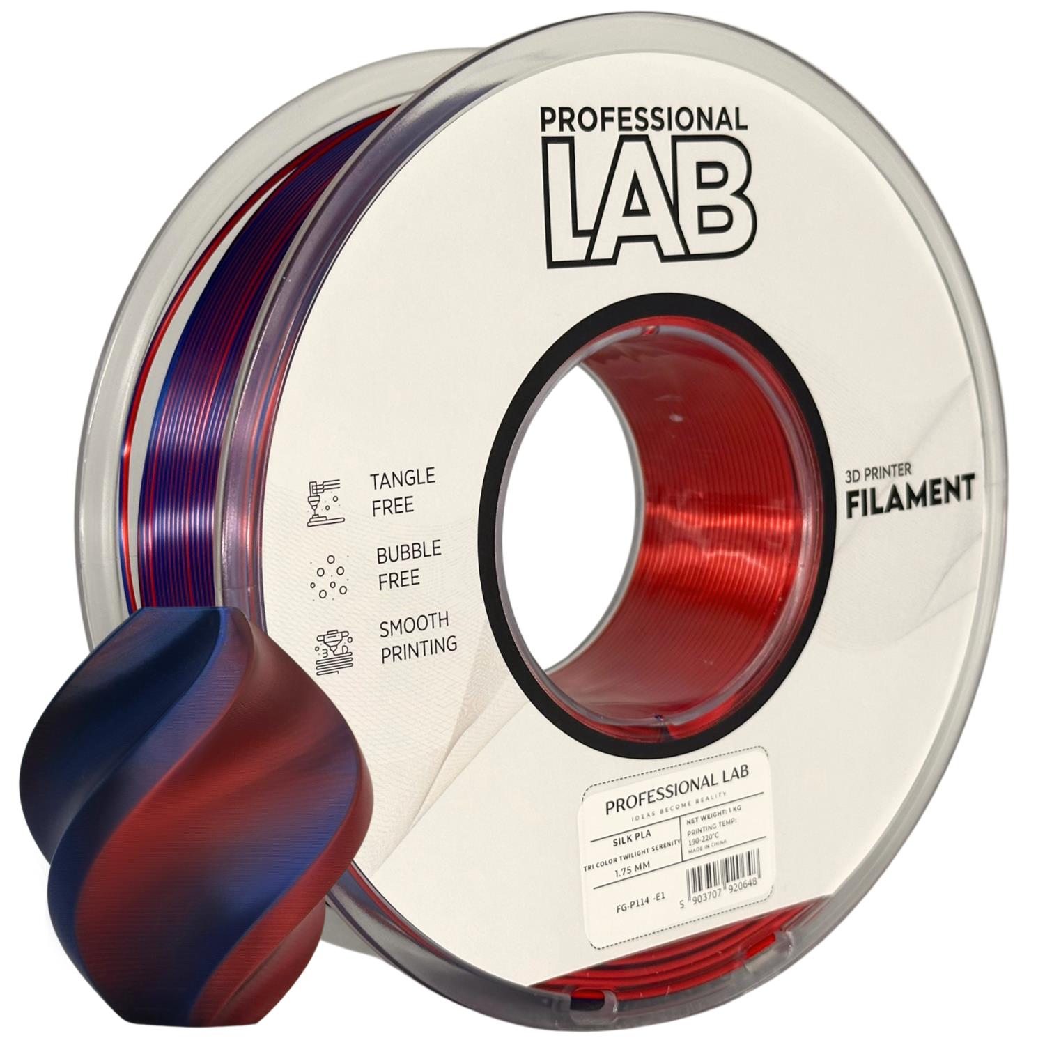 Silk PLA Dual Color Twilight Serenity | Prof. Lab