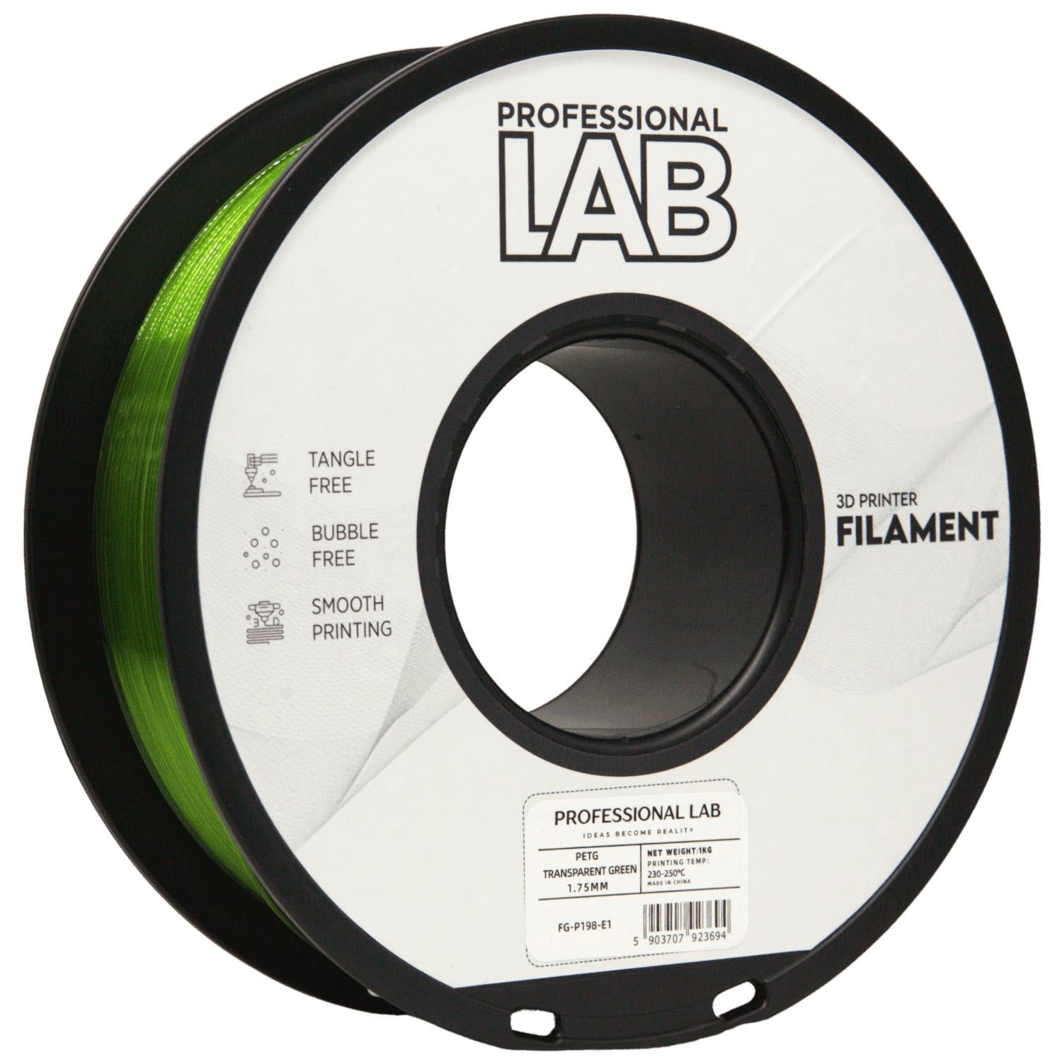 PETG transparent green | Prof. Lab