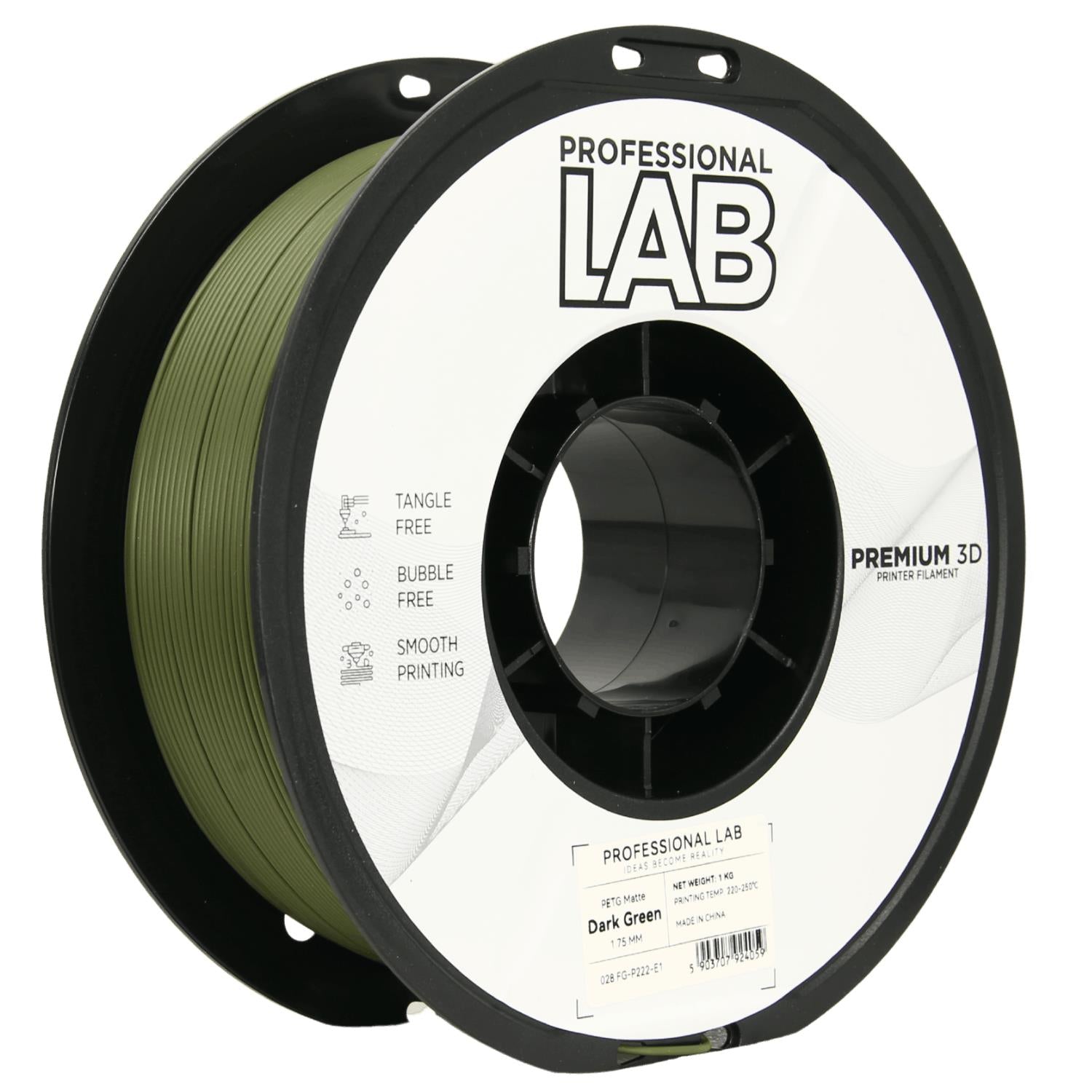 PETG matte dark green | Prof. Lab