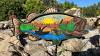 Quadro Decorativo Achigã (Black Bass) em Madeira 3D – 55,5 cm
